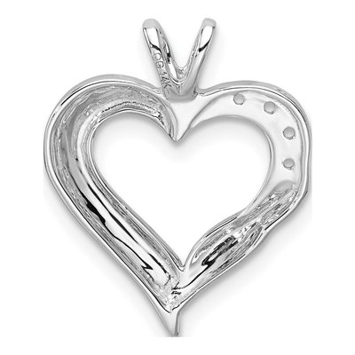 14K White Gold Heart for Side Pendant – view 5