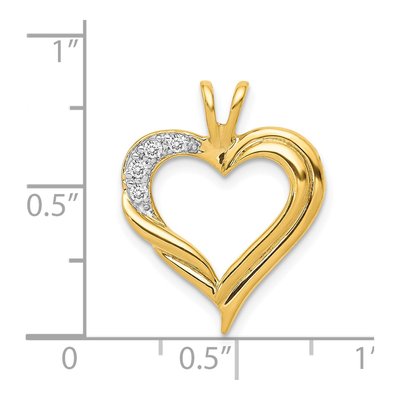 14K Yellow Gold Heart Pendant – view 4