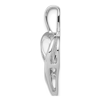 14K White Gold 1/8 ct tw Diamond Heart Pendant – view 3