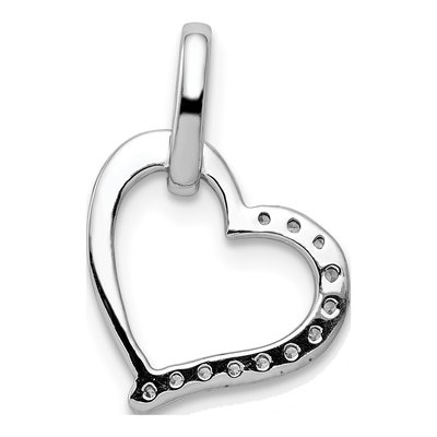 14K White Gold 1/15 ct tw Diamond Heart Pendant – view 4