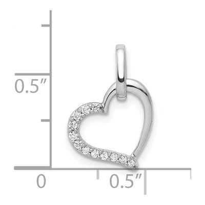 14K White Gold 1/15 ct tw Diamond Heart Pendant – view 5