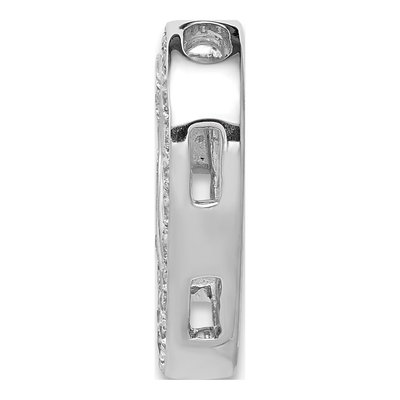 14K White Gold 1/6 ct tw Diamond Heart Slide Pendant – view 3