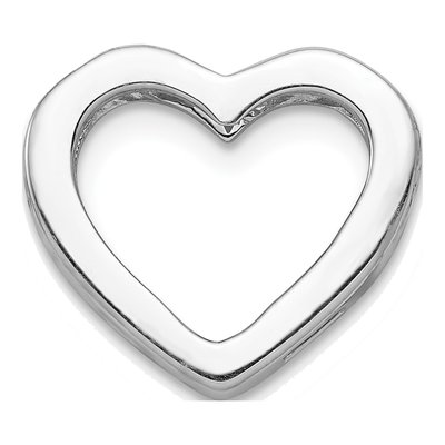 14K White Gold 1/6 ct tw Diamond Heart Slide Pendant – view 4