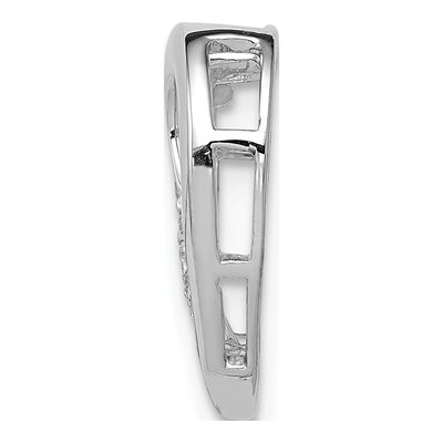 14K White Gold 1/20 ct tw Diamond Heart Slide Pendant – view 3