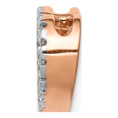 14K Rose Gold 1/15 ct tw Diamond Heart Slide Pendant – view 3