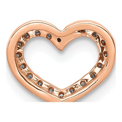 14K Rose Gold 1/15 ct tw Diamond Heart Slide Pendant – view 4