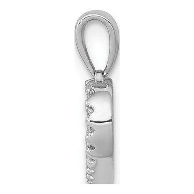 10K White Gold Diamond Heart Pendant – view 2