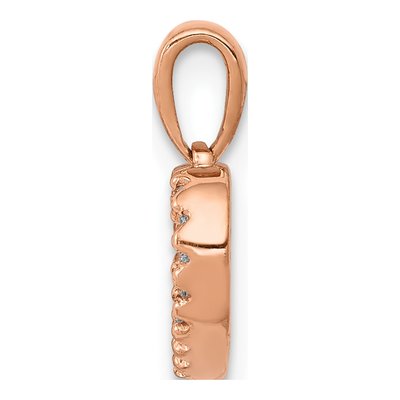 14K Rose Gold Diamond Heart Pendant – view 3