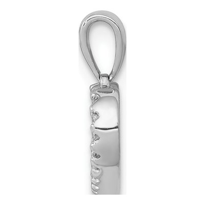 14K White Gold Diamond Heart Pendant – view 3