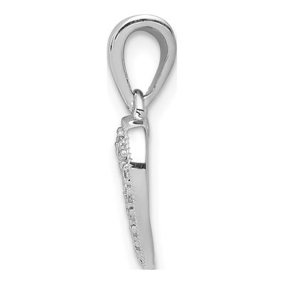 14K White Gold 1/10 ct tw Diamond Heart Pendant – view 3