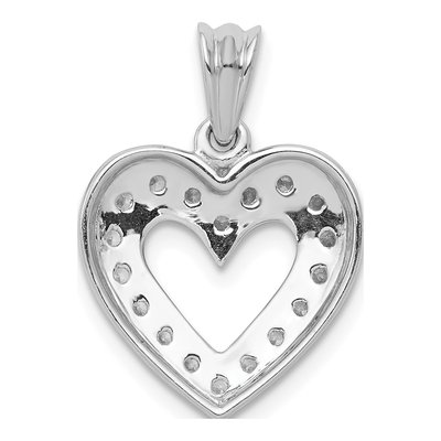 14K White Gold 1/4 ct tw Diamond Heart Pendant – view 4