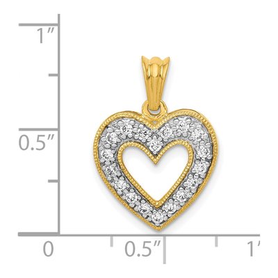 14K Yellow Gold 1/4 ct tw Diamond Heart Pendant – view 5