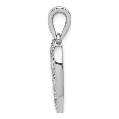 14K White Gold 1/3 ct tw Diamond Heart Pendant – view 3