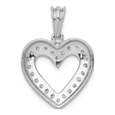 14K White Gold 1/3 ct tw Lab-Grown Diamond Heart Pendant – view 4