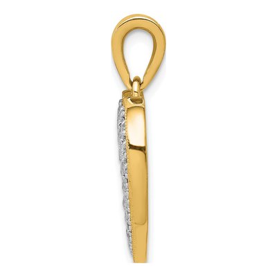14K Yellow Gold 1/3 ct tw Lab-Grown Diamond Heart Pendant – view 3