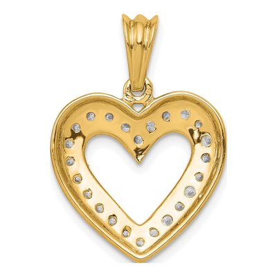 14K Yellow Gold 1/3 ct tw Lab-Grown Diamond Heart Pendant – view 4