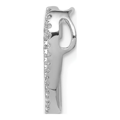 14K White Gold 1/10 ct tw Diamond Heart Slide Pendant – view 3