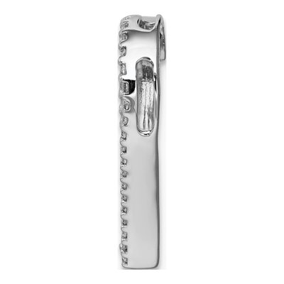 14K White Gold 1/6 ct tw Diamond Heart Slide Pendant – view 3