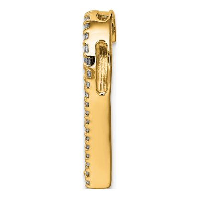 14K Yellow Gold 1/6 ct tw Diamond Heart Slide Pendant – view 3