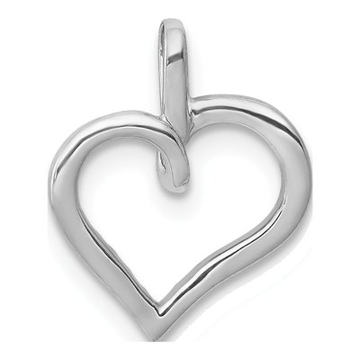 10K White Gold 1/20 ct tw Diamond Heart Pendant – view 3