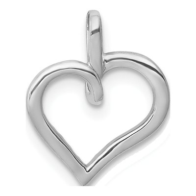 14K White Gold 1/20 ct tw Diamond Heart Pendant – view 4