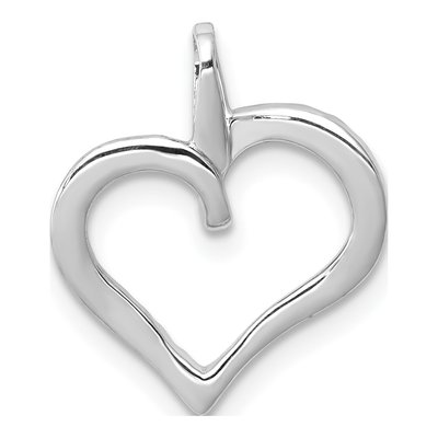 14K White Gold Diamond Heart Pendant, 1/15 ct tw – view 4