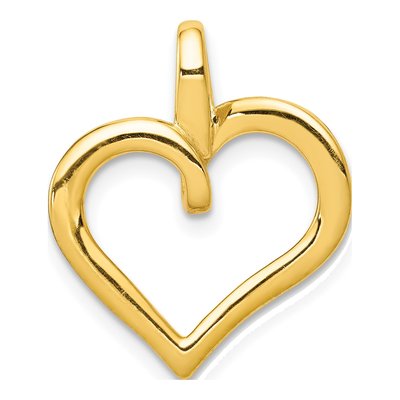 14K Yellow Gold 1/10 ct tw Diamond Heart Pendant – view 4