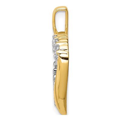 14K Yellow Gold 1/6 ct tw Diamond Heart Pendant – view 3
