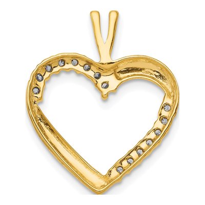 14K Yellow Gold 1/6 ct tw Diamond Heart Pendant – view 5