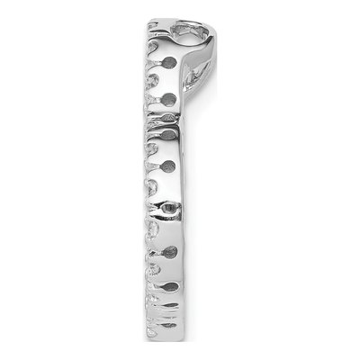 14K White Gold 1/5 ct tw Diamond Curved Heart Slide Pendant – view 3