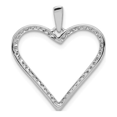 14K White Gold 1/6 ct tw Diamond Heart Pendant – view 4