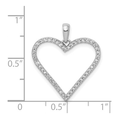 14K White Gold 1/6 ct tw Diamond Heart Pendant – view 5