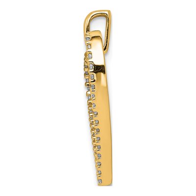 14K Yellow Gold 1/6 ct tw Diamond Heart Pendant – view 2