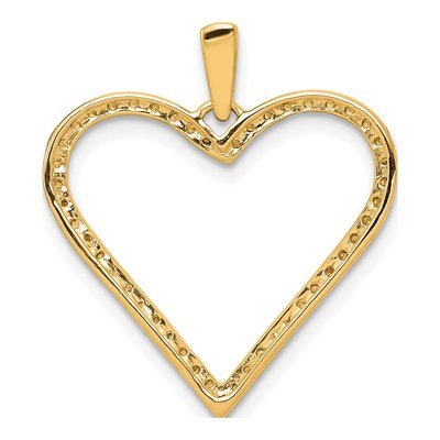 14K Yellow Gold 1/6 ct tw Diamond Heart Pendant – view 3