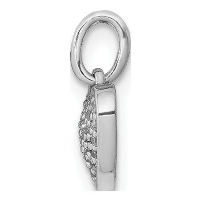 10K White Gold 1/10 ct tw Diamond Heart Pendant – view 2