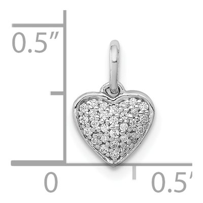 10K White Gold 1/10 ct tw Diamond Heart Pendant – view 4