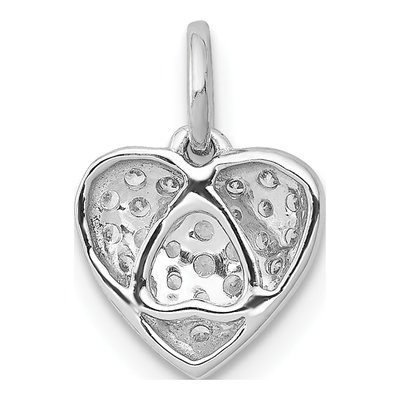 14K White Gold 1/5 ct tw Diamond Pave Heart Pendant – view 4