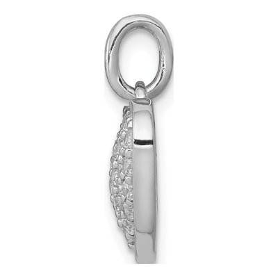 14K White Gold 1/2 ct tw Diamond Heart Pendant – view 3