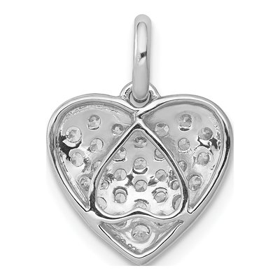 14K White Gold 1/2 ct tw Diamond Heart Pendant – view 4