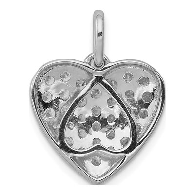 14K White Gold 1 ct tw Lab-Grown Diamond Heart Pendant – view 4