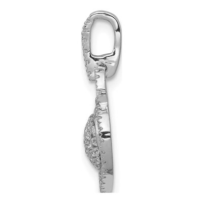 14K White Gold 1/5 ct tw Diamond Pave Heart Pendant – view 3