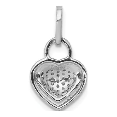 14K White Gold 1/5 ct tw Diamond Pave Heart Pendant – view 4