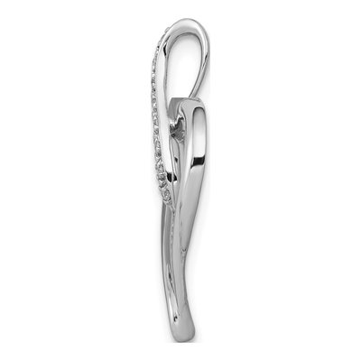 10K White Gold 1/20 ct tw Diamond Heart Infinity Slide Pendant – view 2