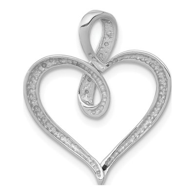 10K White Gold 1/20 ct tw Diamond Heart Infinity Slide Pendant – view 3