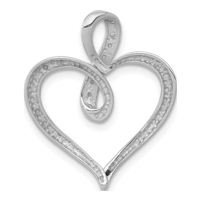 14K White Gold 1/20 ct tw Diamond Heart Infinity Pendant – view 4