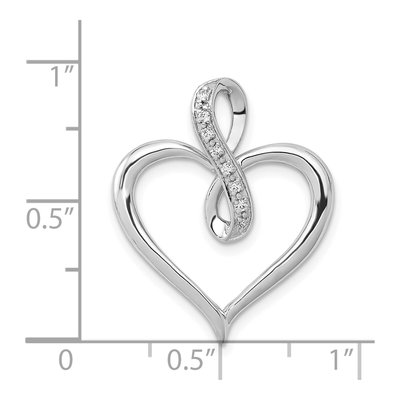 14K White Gold 1/20 ct tw Diamond Heart Infinity Pendant – view 5