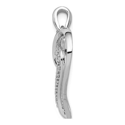 14K White Gold 1/10 ct tw Diamond Heart Pendant – view 3