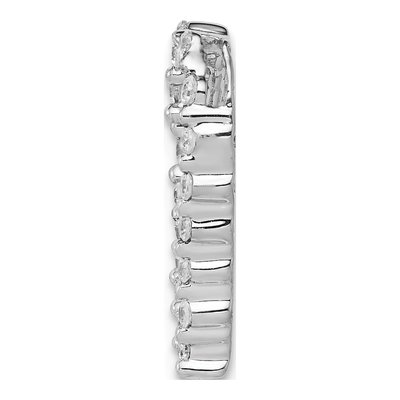 14K White Gold 1/5 ct tw Diamond Heart Slide Pendant – view 3