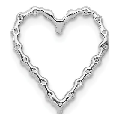 14K White Gold 1/5 ct tw Lab-Grown Diamond Heart Slide Pendant – view 4