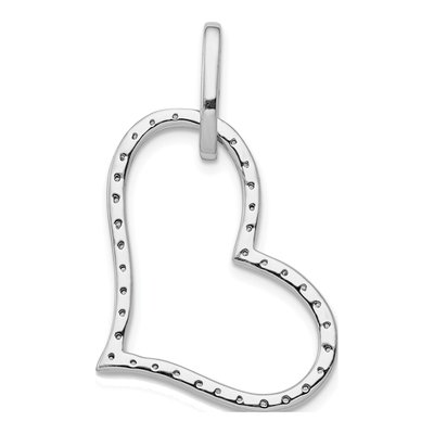 14K White Gold 1/6 ct tw Diamond Heart Pendant – view 4